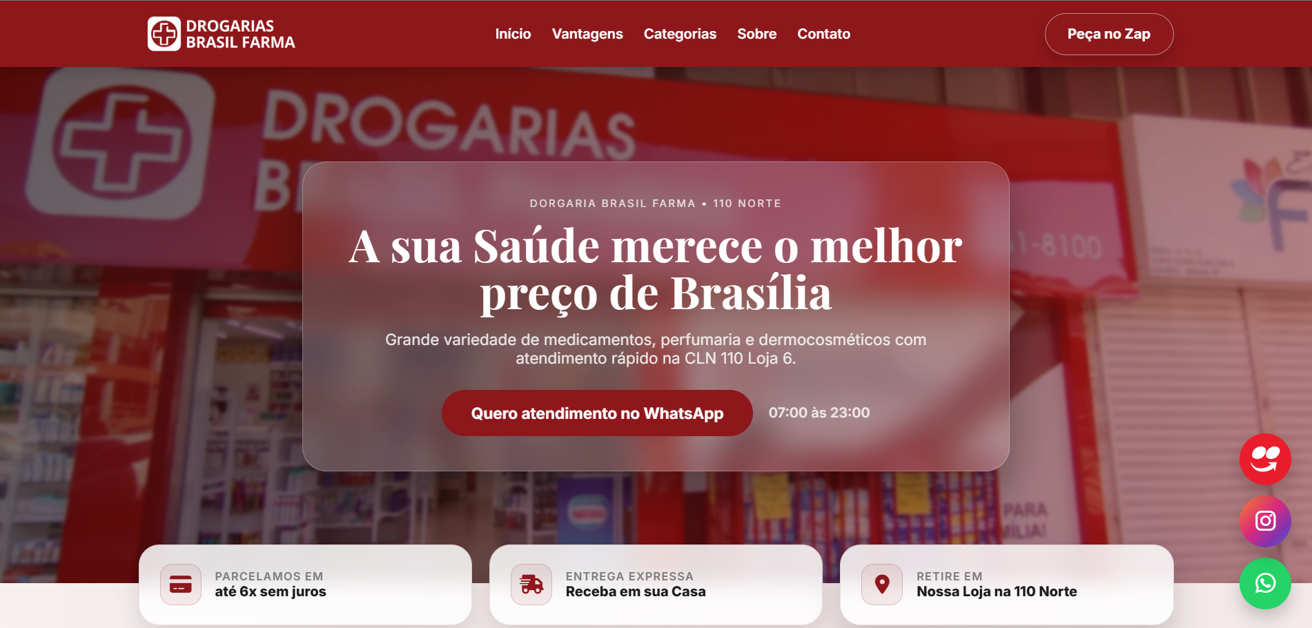 Site Brasil Farma 110 Norte
